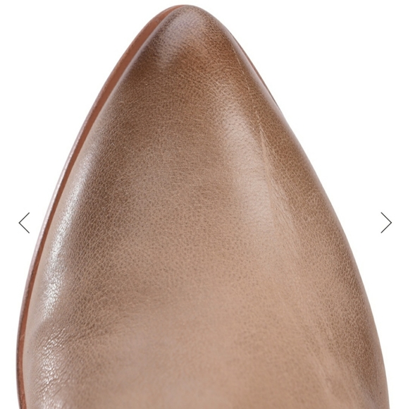 NWOT 9.5 FRYE RAINA BOOTIES BIEGE ASH POINTED TOE WITH ZIPPER - Picture 2 of 9